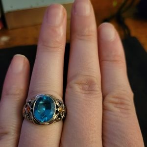 Size 6 HSN Bali Designs Blue Spinel 18k 925